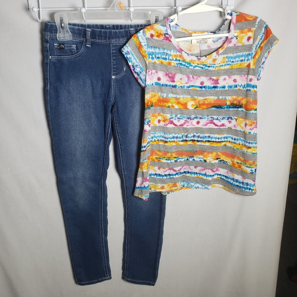 (047) Girls: 7/8 Jordache/Bobbie Brooks 2pc Outfit- AB5